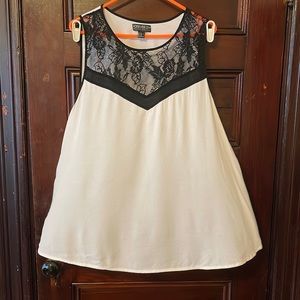 Plus Size Lace Yoke Top